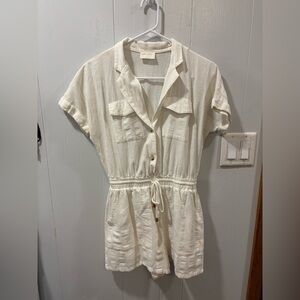 Allie Rose Linen Blend Romper